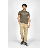 Lee Cooper Zarse Normal Bel Konik Kesim Daralan Paça %100 Pamuk Bej Erkek Pantolon - 36 / 32 - Beyaz