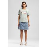 Lee Cooper Zebrars Basic Baskılı Bisiklet Yaka T-Shirt Yeşil, M, 262 LCF 242013, YEŞİL, Kadın