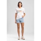 Lee Cooper Zebrars Kadın Basic Baskılı Bisiklet Yaka T-Shirt Beyaz - XS
