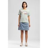Lee Cooper Zebrars Kadın Basic Baskılı Bisiklet Yaka T-Shirt Yeşil - XS