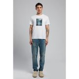 Lee Cooper Zora Erkek %100 Pamuk O Yaka T-Shirt Beyaz