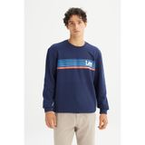 Lee Erkek Baskılı Sweatshirt DarKNavy