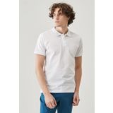 Lee Erkek Beyaz Polo Yaka Tişört, XL, L211810102