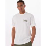 Lee Erkek Bisiklet Yaka Arkası Yazılı Beyaz Tişört - LM828731923 - 2XL