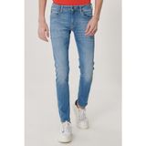 Lee Erkek Malone Açık Mavi Skinny Normal Bel Çok Dar Paça Esnek Jean Pantolon