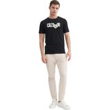 Lee Erkek Marka Yazılı T-Shirt - Siyah - 2XL