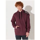 Lee Kapüşon Yaka Bordo Erkek Sweatshırt L232275838 Loose Fit Sweatshirt