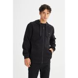 Lee Kapüşonlu Fermuarlı Siyah Erkek Sweatshirt L2520310001