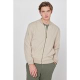 Lee Keten Regular Fit Logolu Kolej Yaka Bomber Ceket Erkek Ceket L2610125 614 - Bej