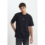 Lee L222001001 Siyah Lose Fit Bisiklet Yaka Erkek %100 Pamuklu T-Shirt