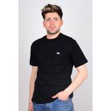 Lee L60UFQ01 Siyah Önü Yazılı Bisiklet Yaka Erkek T-shirt