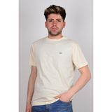 Lee L60UFQ102 Krem Önü Yazılı Bisiklet Yaka Erkek T-shirt