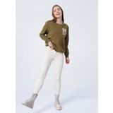 Lee L626007614 Yüksek Bel Skinny Fit Bej Kadın Denim Pantolon
