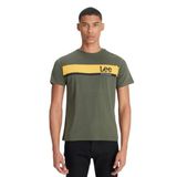 Lee Lightweight SS Graphic Crew Neck Bisiklet Yaka T-shirt Erkek T-shirt, Haki, L