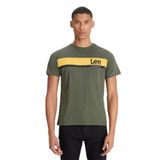 Lee Lightweight SS Graphic Crew Neck Bisiklet Yaka T-shirt Erkek T-shirt, Haki, S