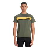 Lee Lightweight SS Graphic Crew Neck Bisiklet Yaka T-shirt Erkek T-shirt, Haki, XL