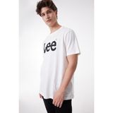 Lee Lightweight SS Wobbly Log Beyaz Erkek Kısa Kol T-Shirt