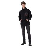 Lee Loose Fit Rahat Kesim Kapüşonlu Şardonlu Siyah Sweatshirt, M, L232278, Black-L232278001, erkek