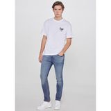 Lee Luke Slim Fit Düşük Bel Denim Esnek Jean Kot Pantolon, 34/32, L719, MidBlue-ML71900064XT, Erkek