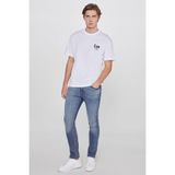 Lee Luke Slim Fit Düşük Bel Denim Esnek Jean Kot Pantolon, 36/32, L719, MidBlue-ML71900064XT, Erkek