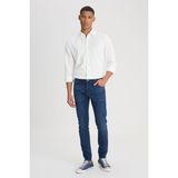 Lee Malone Koyu Lacivert Skinny Fit Çok Dar Kesim Erkek Jean Pantolon Normal Bel 32/32 - 32 / 32