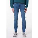 Lee Malone Skinny Fit Dar Kesim Düşük Bel Çok Dar Paça Mavi Erkek Esnek Jean Denim Kot Pantolon