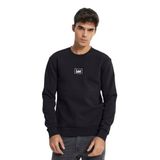 Lee Mid Logo Baskılı Erkek Sweatshirt Siyah L