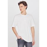 Lee Mid Logo Erkek T-Shirt L2520302102 Off White - Gloss White