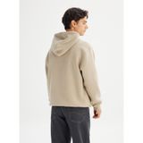Lee Pamuklu İçi Polarlı Regular Fit Kapüşonlu Logo Detaylı Sweatshirt, M, L2520102, Beige-L2520102614, erkek