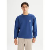 Lee Pamuklu İçi Polarlı Regular Fit Kapüşonlu Logo Detaylı Sweatshirt, S, L2520102, DarKNavy-L2520102411, erkek