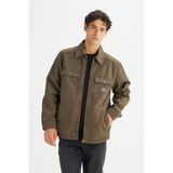 Lee Pamuklu Regular Fit Klasik Yaka Fermuarlı Ceket Erkek Ceket LD542302900 90M - -- - Koyu Yeşil - XL