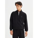 Lee Pike Interlock Half Zip Sweatshirt, S, L2520312001, Siyah, erkek