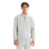Lee Pike Interlock Half Zip Sweatshirt, XL, L252031236, Gri, erkek