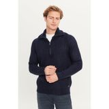 Lee Regular Fit Dik Yaka Yarı Fermuarlı Triko Kazak Erkek KAZAK L242496 410