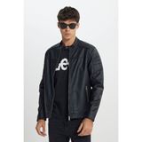 Lee Regular Fit Fermuarlı Siyah Erkek Ceket L242469001 - 5-Siyah