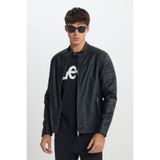Lee Regular Fit Fermuarlı Siyah Erkek Ceket L242469001
