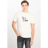 Lee Regular Fit Grafik Baskılı T-Shirt Off White - XL