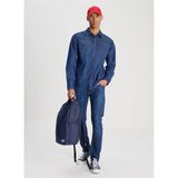 Lee Regular Fit Koyu Lacivert Erkek Denim Gömlek L241513401 Uzun Kollu Jean Gömlek - XL