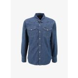 Lee Regular Fit Mavi Erkek Denim Gömlek L241513XT Uzun Kollu Jean Gömlek