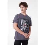 Lee Regular Fit Normal Kesim Bisiklet Yaka %100 Pamuk Antrasit Erkek T-shirt