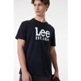 Lee Regular Fit Normal Kesim Bisiklet Yaka %100 Pamuk Siyah Erkek T-shirt
