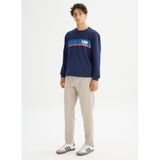 Lee Regular Fit Normal Kesim Bisiklet Yaka Baskılı Lacivert Sweatshirt, L, L2520099, DarKNavy-L2520099411, erkek