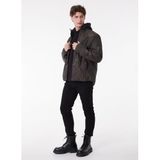 Lee Regular Fit Normal Kesim Dik Yaka Haki Kapitone Erkek Mont L232140, Green Camo, M