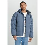 Lee Regular Fit Normal Kesim Kapüşonlu Gri Şişme Mont - Altın - Bordo - 2XL
