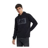 Lee Regular Fit Normal Kesim Kapüşonlu İçi Polarlı Siyah Sweatshirt, 2XL, L242168, Black-L242168001, erkek