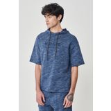 Lee Regular Fit Normal Kesim Lacivert Erkek Kısa Kol Kapüşonlu Sweatshirt