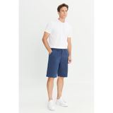 Lee Regular Fit Normal Kesim Lastik Bel Detaylı Lacivert Pamuklu Esnek Chino Şort, 38, L2510538, Deep Navy-L2510538518, Erkek