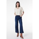 Lee Regular Fit Normal Kesim Yüksek Bel Geniş Paça Kadın Koyu Mavi Esnek Stella Jean Denim Kot Pantolon