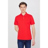 Lee Regular Fit Polo Yaka Mercan Tişört,%100 Pamuk, Erkek, M Beden