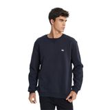 Lee Regular Fit%100 Pamuk Bisiklet Yaka Siyah Şardonlu İçi Polarlı Sweatshirt, 2XL, Black, erkek